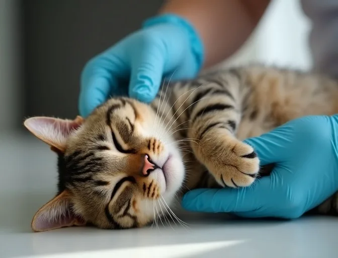 Specialist carefully handling a deceased cat with dignity in Spotswood